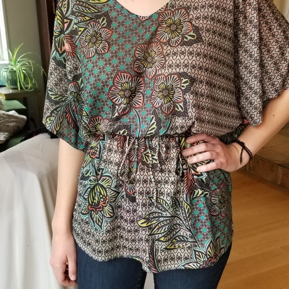 Prana drawstring kaftan/cover-up.